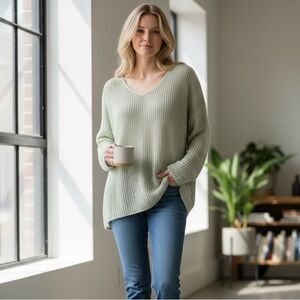 BLUSHING HEART Green Sweater
New